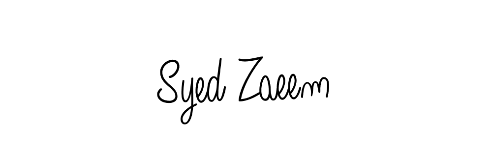 Create a beautiful signature design for name Syed Zaeem. With this signature (Angelique-Rose-font-FFP) fonts, you can make a handwritten signature for free. Syed Zaeem signature style 5 images and pictures png