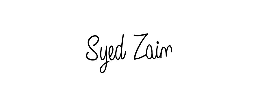 Use a signature maker to create a handwritten signature online. With this signature software, you can design (Angelique-Rose-font-FFP) your own signature for name Syed Zain. Syed Zain signature style 5 images and pictures png