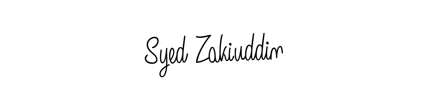 The best way (Angelique-Rose-font-FFP) to make a short signature is to pick only two or three words in your name. The name Syed Zakiuddin include a total of six letters. For converting this name. Syed Zakiuddin signature style 5 images and pictures png