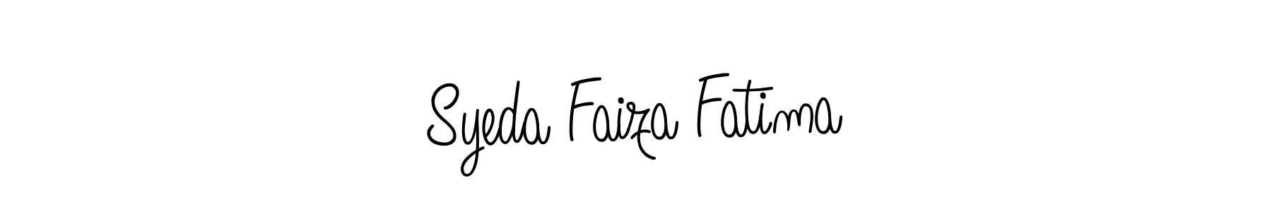 Once you've used our free online signature maker to create your best signature Angelique-Rose-font-FFP style, it's time to enjoy all of the benefits that Syeda Faiza Fatima name signing documents. Syeda Faiza Fatima signature style 5 images and pictures png