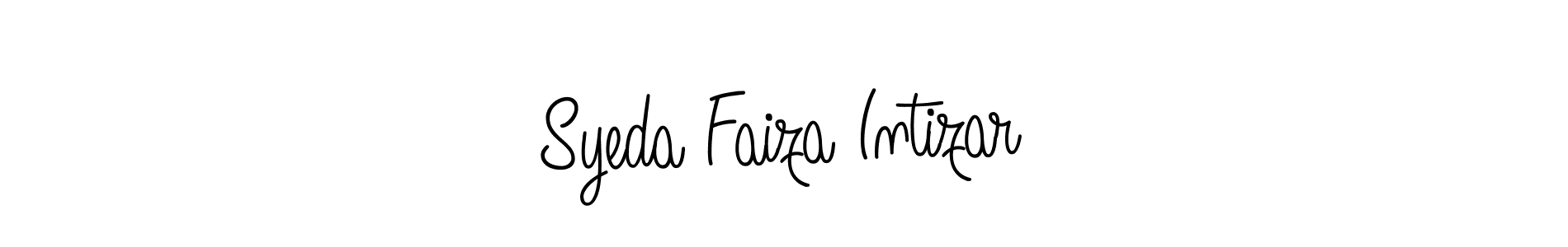 The best way (Angelique-Rose-font-FFP) to make a short signature is to pick only two or three words in your name. The name Syeda Faiza Intizar include a total of six letters. For converting this name. Syeda Faiza Intizar signature style 5 images and pictures png