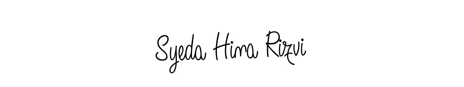 Create a beautiful signature design for name Syeda Hina Rizvi. With this signature (Angelique-Rose-font-FFP) fonts, you can make a handwritten signature for free. Syeda Hina Rizvi signature style 5 images and pictures png