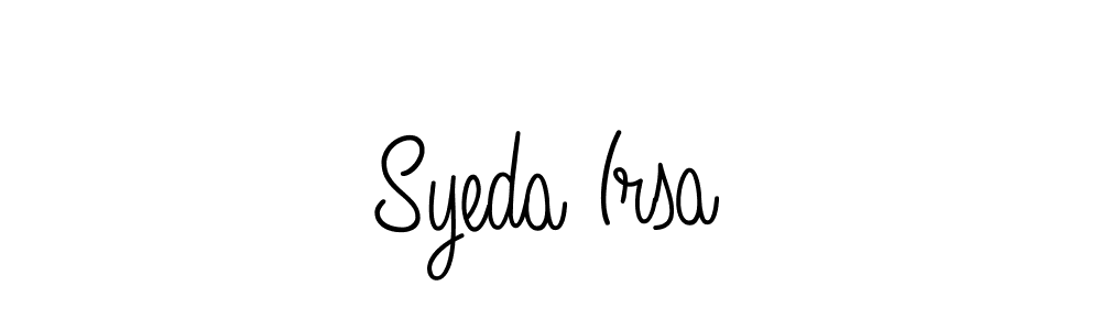 Create a beautiful signature design for name Syeda Irsa. With this signature (Angelique-Rose-font-FFP) fonts, you can make a handwritten signature for free. Syeda Irsa signature style 5 images and pictures png