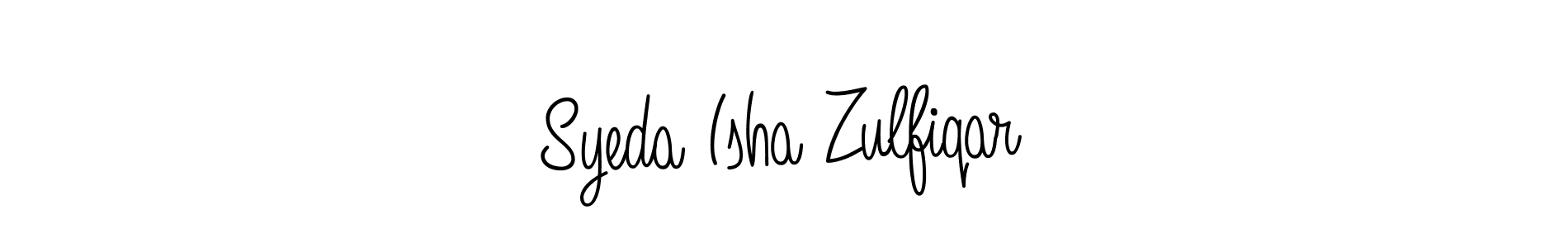 It looks lik you need a new signature style for name Syeda Isha Zulfiqar. Design unique handwritten (Angelique-Rose-font-FFP) signature with our free signature maker in just a few clicks. Syeda Isha Zulfiqar signature style 5 images and pictures png