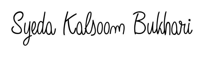 A timeless handwritten aesthetic for Syeda Kalsoom Bukhari. The Angelique-Rose-font-FFP font gives your signature a handcrafted feel with natural curves. Syeda Kalsoom Bukhari signature style 5 images and pictures png