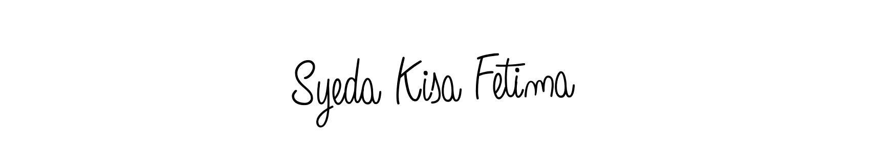 Make a beautiful signature design for name Syeda Kisa Fetima. With this signature (Angelique-Rose-font-FFP) style, you can create a handwritten signature for free. Syeda Kisa Fetima signature style 5 images and pictures png