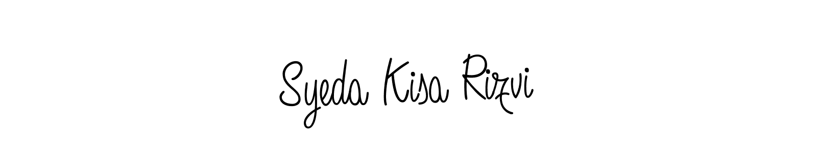 How to make Syeda Kisa Rizvi name signature. Use Angelique-Rose-font-FFP style for creating short signs online. This is the latest handwritten sign. Syeda Kisa Rizvi signature style 5 images and pictures png