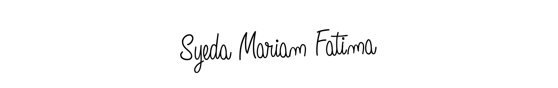 Syeda Mariam Fatima stylish signature style. Best Handwritten Sign (Angelique-Rose-font-FFP) for my name. Handwritten Signature Collection Ideas for my name Syeda Mariam Fatima. Syeda Mariam Fatima signature style 5 images and pictures png