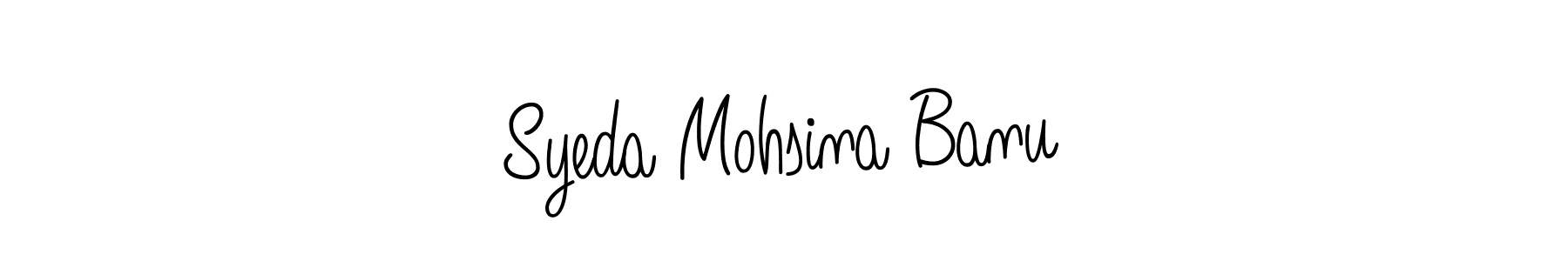 Use a signature maker to create a handwritten signature online. With this signature software, you can design (Angelique-Rose-font-FFP) your own signature for name Syeda Mohsina Banu. Syeda Mohsina Banu signature style 5 images and pictures png