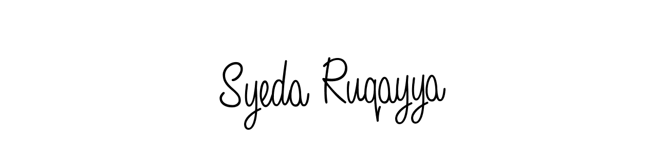 Also we have Syeda Ruqayya name is the best signature style. Create professional handwritten signature collection using Angelique-Rose-font-FFP autograph style. Syeda Ruqayya signature style 5 images and pictures png