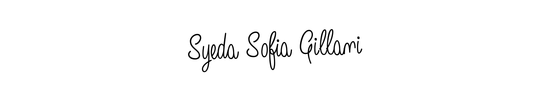 Similarly Angelique-Rose-font-FFP is the best handwritten signature design. Signature creator online .You can use it as an online autograph creator for name Syeda Sofia Gillani. Syeda Sofia Gillani signature style 5 images and pictures png
