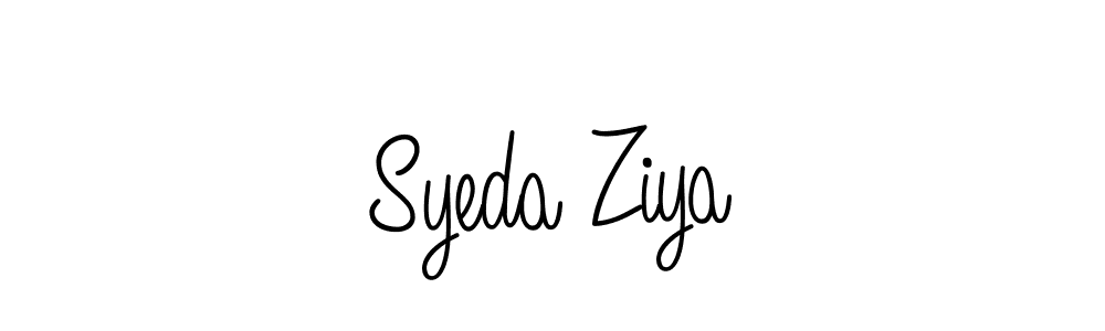 How to make Syeda Ziya name signature. Use Angelique-Rose-font-FFP style for creating short signs online. This is the latest handwritten sign. Syeda Ziya signature style 5 images and pictures png