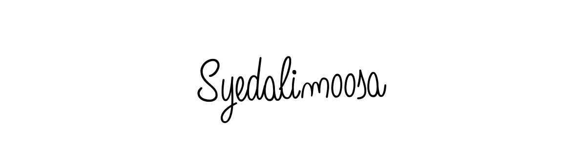 You should practise on your own different ways (Angelique-Rose-font-FFP) to write your name (Syedalimoosa) in signature. don't let someone else do it for you. Syedalimoosa signature style 5 images and pictures png