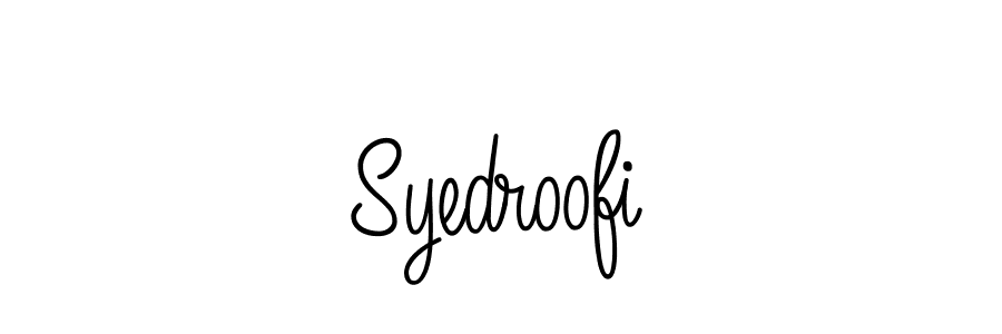 Use a signature maker to create a handwritten signature online. With this signature software, you can design (Angelique-Rose-font-FFP) your own signature for name Syedroofi. Syedroofi signature style 5 images and pictures png