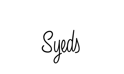 Make a beautiful signature design for name Syeds. With this signature (Angelique-Rose-font-FFP) style, you can create a handwritten signature for free. Syeds signature style 5 images and pictures png