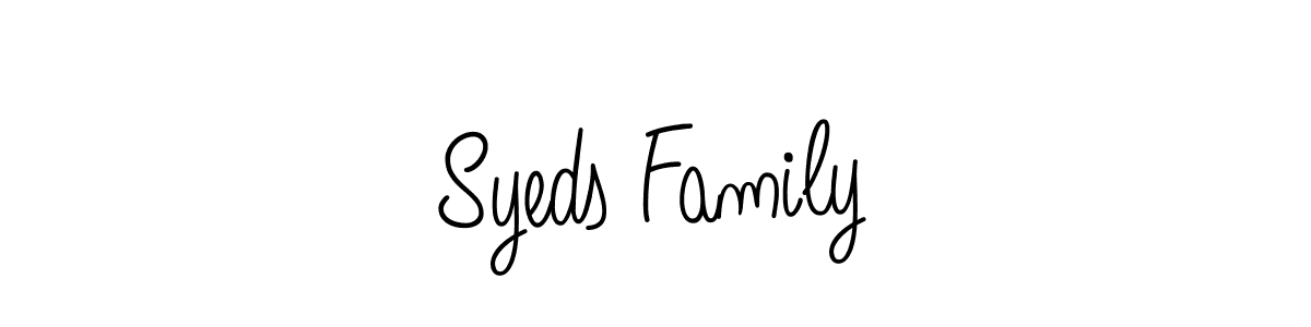 How to make Syeds Family name signature. Use Angelique-Rose-font-FFP style for creating short signs online. This is the latest handwritten sign. Syeds Family signature style 5 images and pictures png