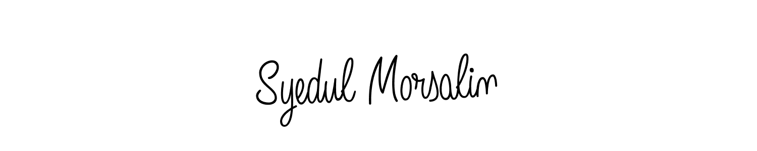 Make a beautiful signature design for name Syedul Morsalin. With this signature (Angelique-Rose-font-FFP) style, you can create a handwritten signature for free. Syedul Morsalin signature style 5 images and pictures png