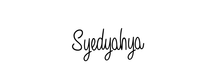 The best way (Angelique-Rose-font-FFP) to make a short signature is to pick only two or three words in your name. The name Syedyahya include a total of six letters. For converting this name. Syedyahya signature style 5 images and pictures png