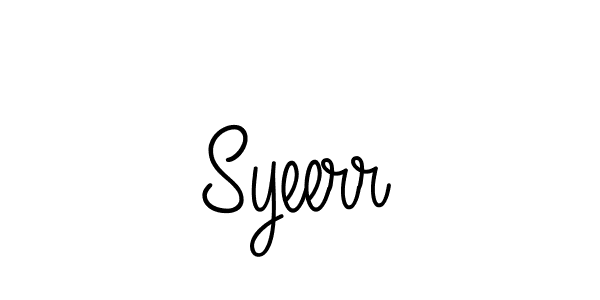 Use a signature maker to create a handwritten signature online. With this signature software, you can design (Angelique-Rose-font-FFP) your own signature for name Syeerr. Syeerr signature style 5 images and pictures png