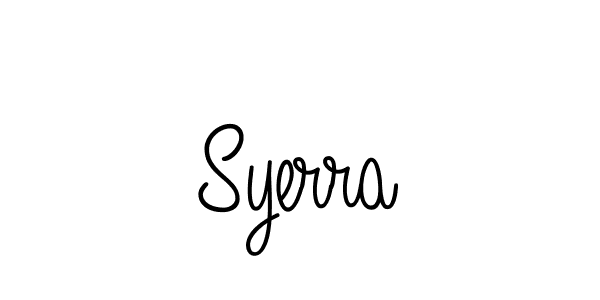 How to make Syerra name signature. Use Angelique-Rose-font-FFP style for creating short signs online. This is the latest handwritten sign. Syerra signature style 5 images and pictures png