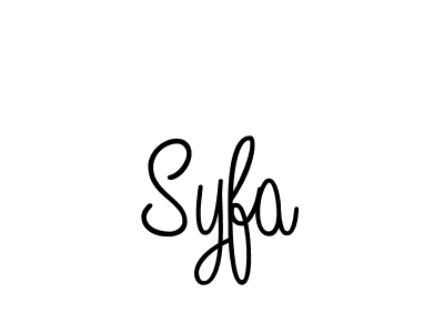 You should practise on your own different ways (Angelique-Rose-font-FFP) to write your name (Syfa) in signature. don't let someone else do it for you. Syfa signature style 5 images and pictures png