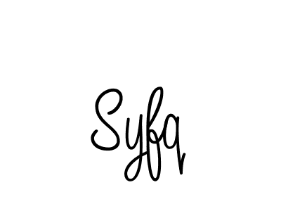 Make a beautiful signature design for name Syfq. With this signature (Angelique-Rose-font-FFP) style, you can create a handwritten signature for free. Syfq signature style 5 images and pictures png