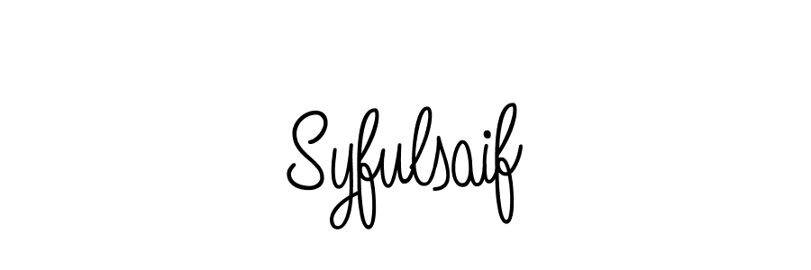 How to make Syfulsaif name signature. Use Angelique-Rose-font-FFP style for creating short signs online. This is the latest handwritten sign. Syfulsaif signature style 5 images and pictures png
