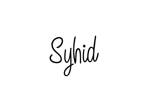 Design your own signature with our free online signature maker. With this signature software, you can create a handwritten (Angelique-Rose-font-FFP) signature for name Syhid. Syhid signature style 5 images and pictures png