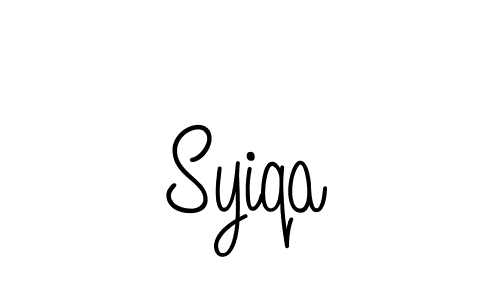 You should practise on your own different ways (Angelique-Rose-font-FFP) to write your name (Syiqa) in signature. don't let someone else do it for you. Syiqa signature style 5 images and pictures png