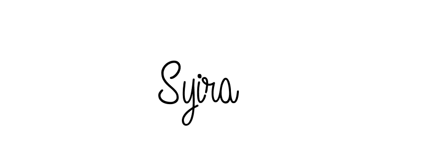 You should practise on your own different ways (Angelique-Rose-font-FFP) to write your name (Syira ♡) in signature. don't let someone else do it for you. Syira ♡ signature style 5 images and pictures png