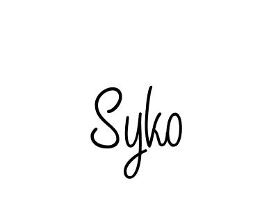 How to make Syko name signature. Use Angelique-Rose-font-FFP style for creating short signs online. This is the latest handwritten sign. Syko signature style 5 images and pictures png