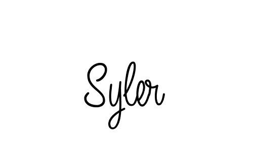 Syler stylish signature style. Best Handwritten Sign (Angelique-Rose-font-FFP) for my name. Handwritten Signature Collection Ideas for my name Syler. Syler signature style 5 images and pictures png