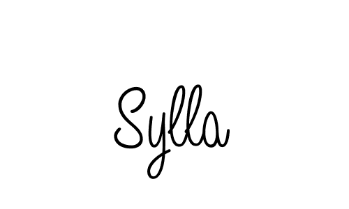 Use a signature maker to create a handwritten signature online. With this signature software, you can design (Angelique-Rose-font-FFP) your own signature for name Sylla. Sylla signature style 5 images and pictures png