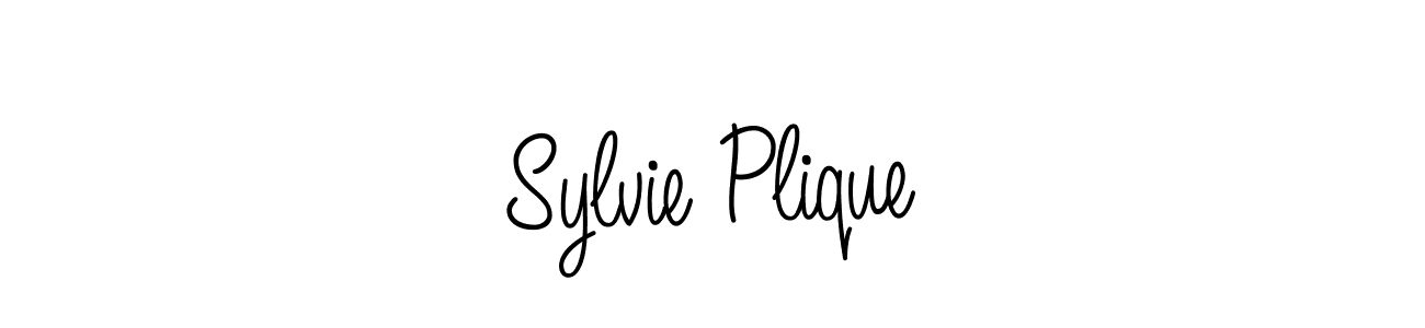 if you are searching for the best signature style for your name Sylvie Plique. so please give up your signature search. here we have designed multiple signature styles  using Angelique-Rose-font-FFP. Sylvie Plique signature style 5 images and pictures png