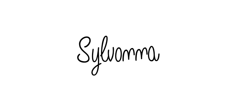 How to make Sylvonna name signature. Use Angelique-Rose-font-FFP style for creating short signs online. This is the latest handwritten sign. Sylvonna signature style 5 images and pictures png