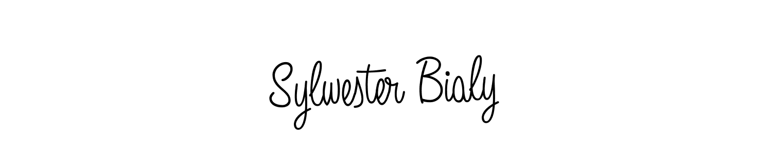 How to Draw Sylwester Bialy signature style? Angelique-Rose-font-FFP is a latest design signature styles for name Sylwester Bialy. Sylwester Bialy signature style 5 images and pictures png