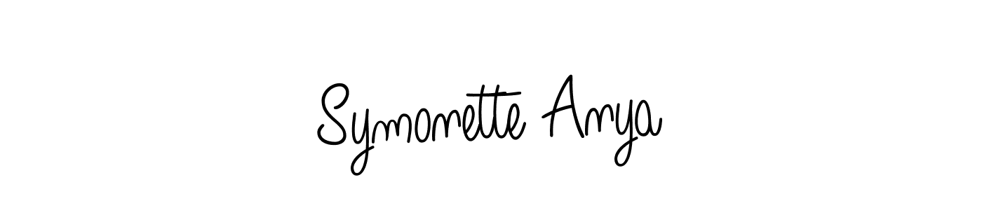 Make a short Symonette Anya signature style. Manage your documents anywhere anytime using Angelique-Rose-font-FFP. Create and add eSignatures, submit forms, share and send files easily. Symonette Anya signature style 5 images and pictures png