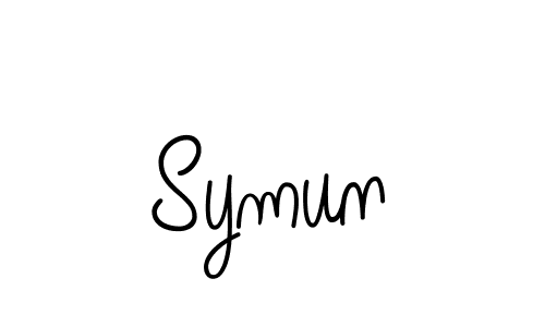 You should practise on your own different ways (Angelique-Rose-font-FFP) to write your name (Symun) in signature. don't let someone else do it for you. Symun signature style 5 images and pictures png