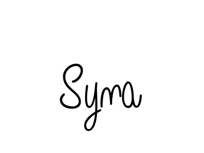 Use a signature maker to create a handwritten signature online. With this signature software, you can design (Angelique-Rose-font-FFP) your own signature for name Syna. Syna signature style 5 images and pictures png