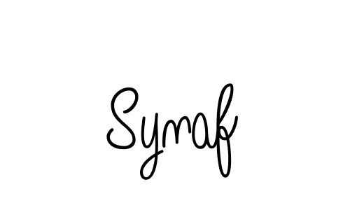 Design your own signature with our free online signature maker. With this signature software, you can create a handwritten (Angelique-Rose-font-FFP) signature for name Synaf. Synaf signature style 5 images and pictures png