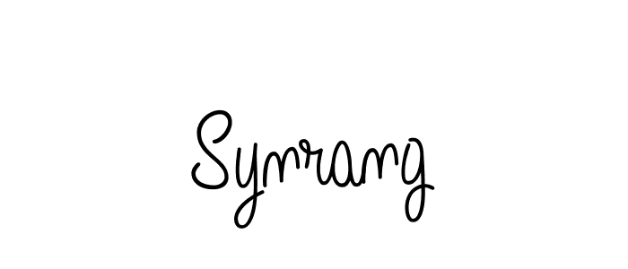 Use a signature maker to create a handwritten signature online. With this signature software, you can design (Angelique-Rose-font-FFP) your own signature for name Synrang. Synrang signature style 5 images and pictures png