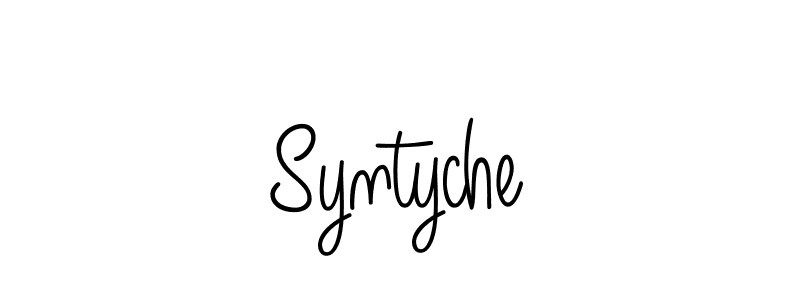 Create a beautiful signature design for name Syntyche. With this signature (Angelique-Rose-font-FFP) fonts, you can make a handwritten signature for free. Syntyche signature style 5 images and pictures png