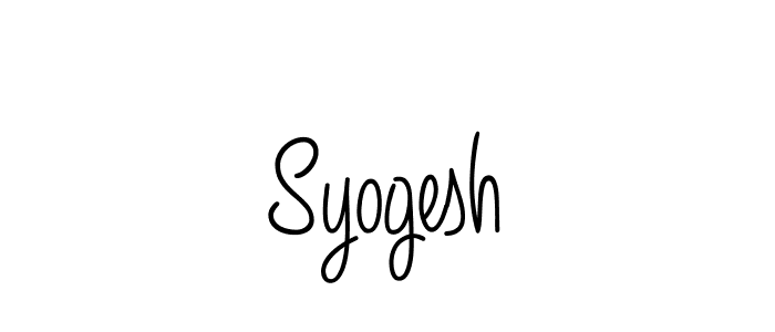 Syogesh stylish signature style. Best Handwritten Sign (Angelique-Rose-font-FFP) for my name. Handwritten Signature Collection Ideas for my name Syogesh. Syogesh signature style 5 images and pictures png