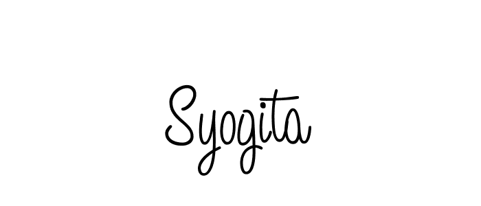 Make a beautiful signature design for name Syogita. With this signature (Angelique-Rose-font-FFP) style, you can create a handwritten signature for free. Syogita signature style 5 images and pictures png