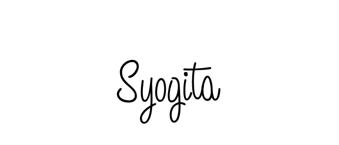 Use a signature maker to create a handwritten signature online. With this signature software, you can design (Angelique-Rose-font-FFP) your own signature for name Syogita. Syogita signature style 5 images and pictures png