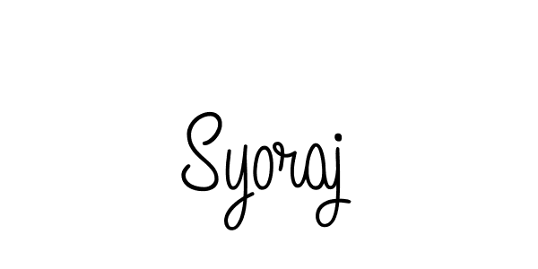 Make a beautiful signature design for name Syoraj. Use this online signature maker to create a handwritten signature for free. Syoraj signature style 5 images and pictures png