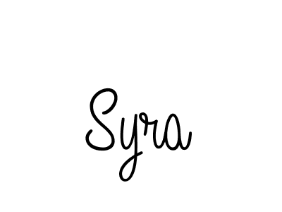 The best way (Angelique-Rose-font-FFP) to make a short signature is to pick only two or three words in your name. The name Syra include a total of six letters. For converting this name. Syra signature style 5 images and pictures png
