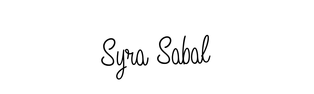 Use a signature maker to create a handwritten signature online. With this signature software, you can design (Angelique-Rose-font-FFP) your own signature for name Syra Sabal. Syra Sabal signature style 5 images and pictures png