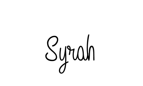 Use a signature maker to create a handwritten signature online. With this signature software, you can design (Angelique-Rose-font-FFP) your own signature for name Syrah. Syrah signature style 5 images and pictures png