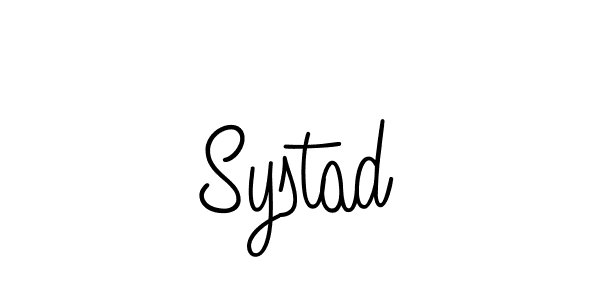 How to make Systad name signature. Use Angelique-Rose-font-FFP style for creating short signs online. This is the latest handwritten sign. Systad signature style 5 images and pictures png